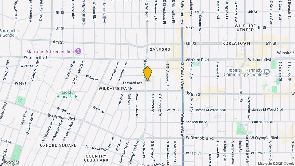 726-732 S Wilton Pl Mapa y Detalles de la Ubicación