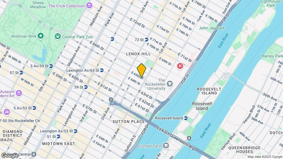 350 East 65 Street Map and Location Details