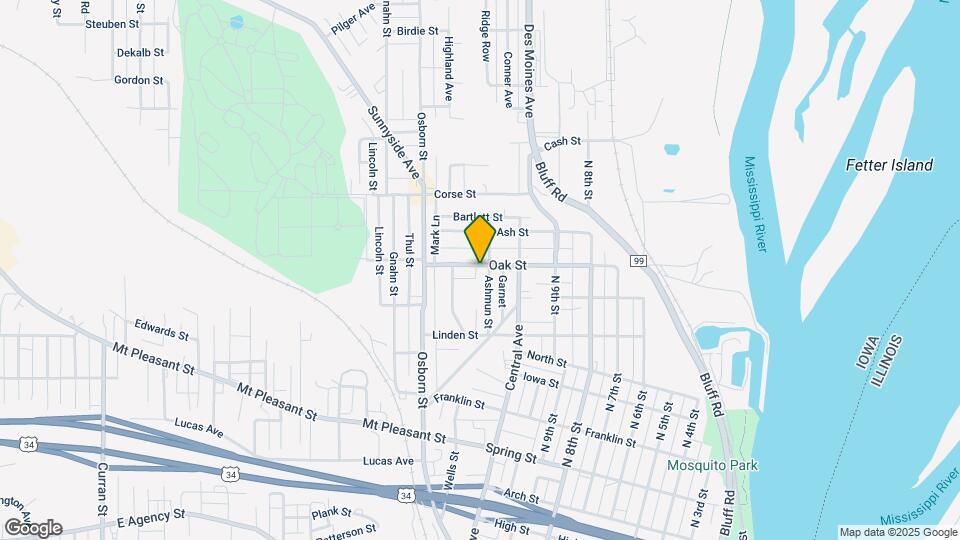 1209 Oak St Mapa y Detalles de la Ubicación