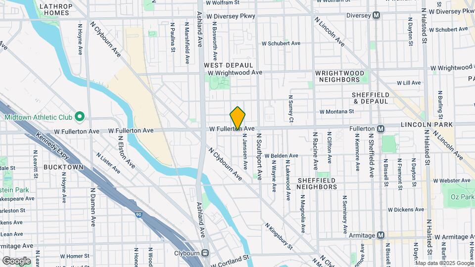 1449 W Fullerton Ave Map and Location Details
