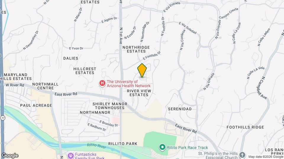 5026 N Crestridge Dr Map and Location Details