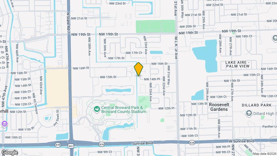 1485 NW 33rd Terrace Map and Location Details