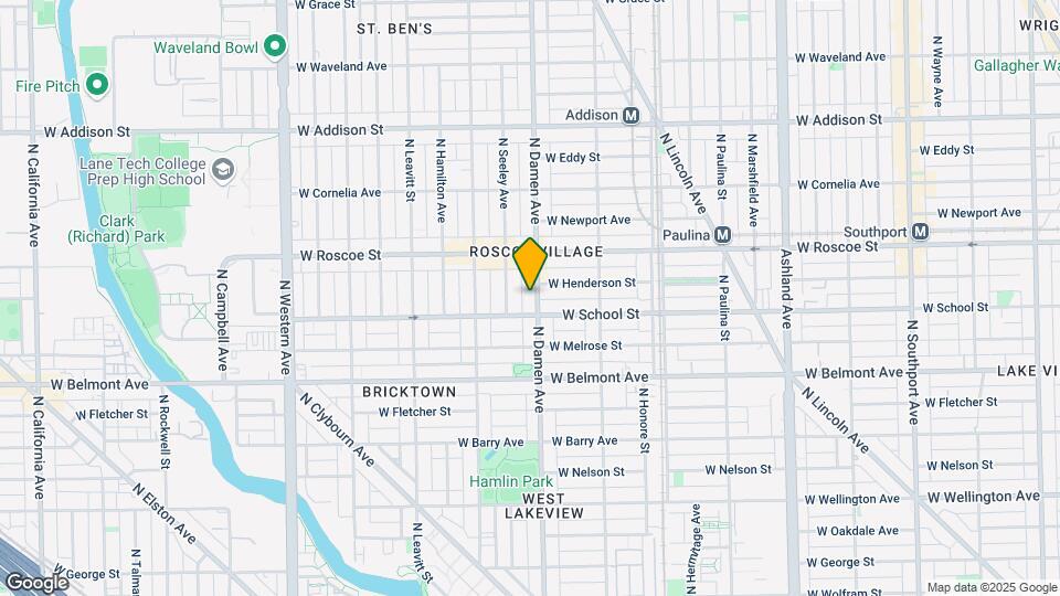 3316 N Damen Ave Map and Location Details
