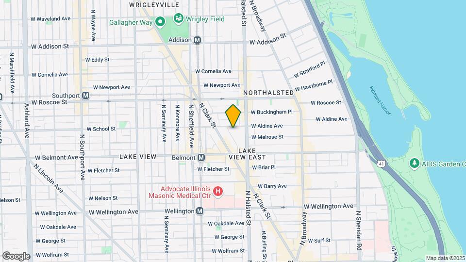829 W Aldine Ave Map and Location Details