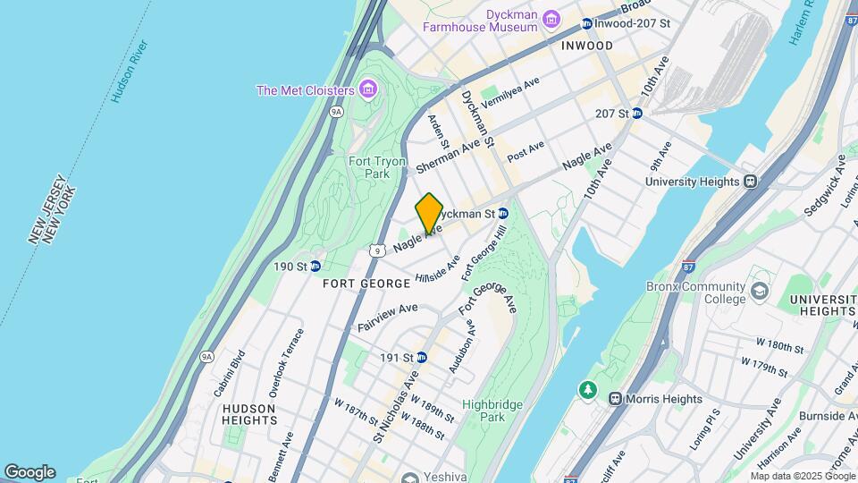 65-67 Nagle Ave Mapa y Detalles de la Ubicación