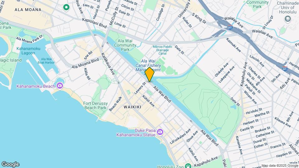2211 Ala Wai Blvd, Unit 1212 Map and Location Details