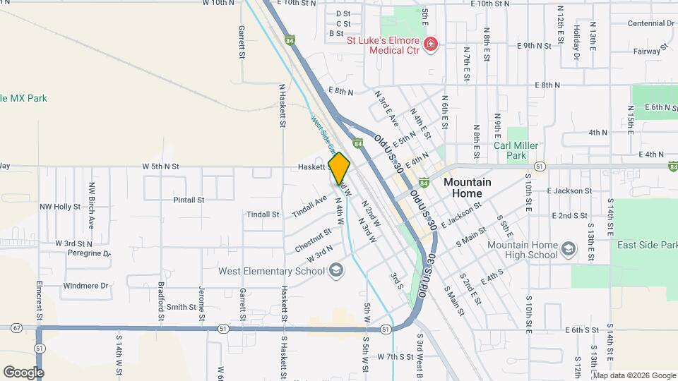 410 W 4th N Map and Location Details