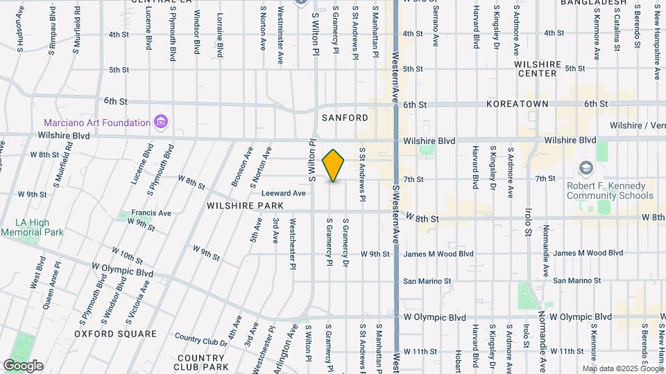 710 S Gramercy Pl Mapa y Detalles de la Ubicación