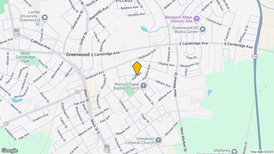 604 Hall Ave Map and Location Details