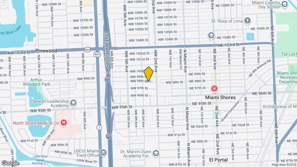 250 NW 98th St Map and Location Details