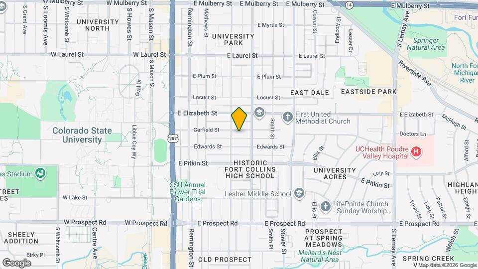 411 Garfield St Map and Location Details