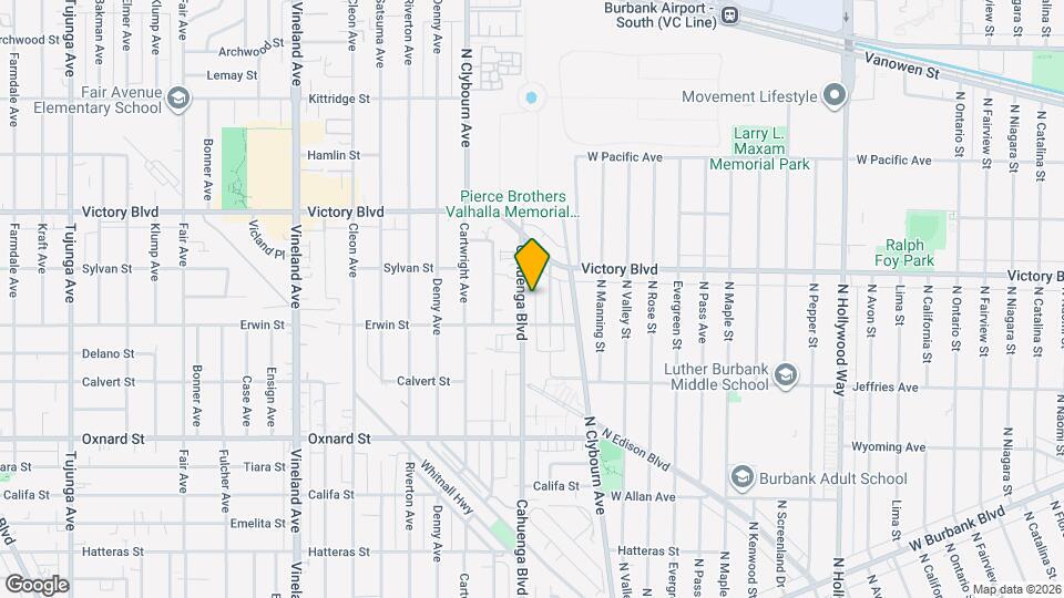 6228 Cahuenga Blvd Mapa y Detalles de la Ubicación