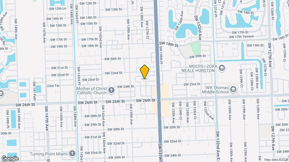 13835 SW 23rd Ter Map and Location Details