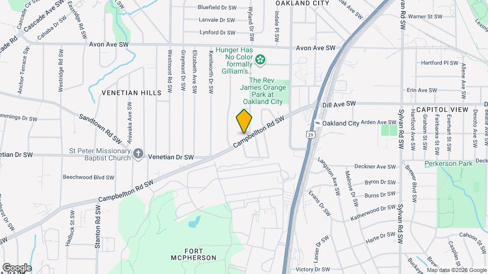 1319 Campbellton Rd SW Mapa y Detalles de la Ubicación