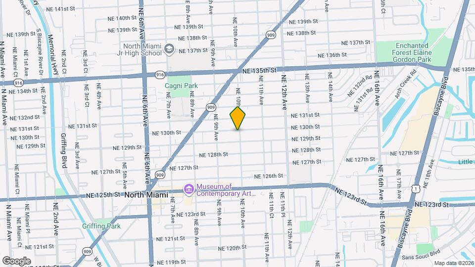 12980 NE 10th Ave Map and Location Details