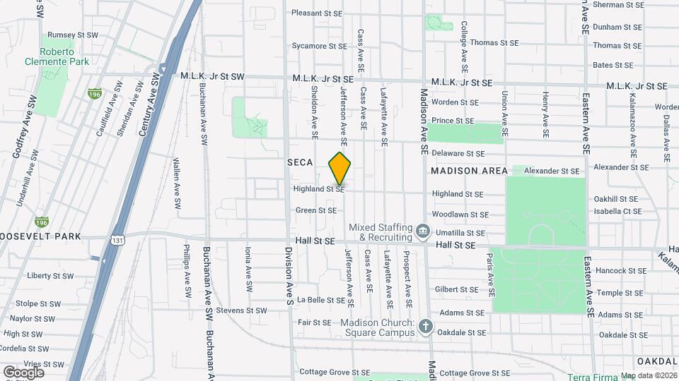 1101 Jefferson Ave SE Map and Location Details