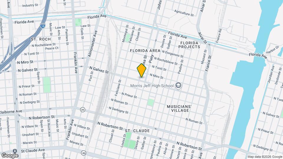 3201 N Galvez St Map and Location Details