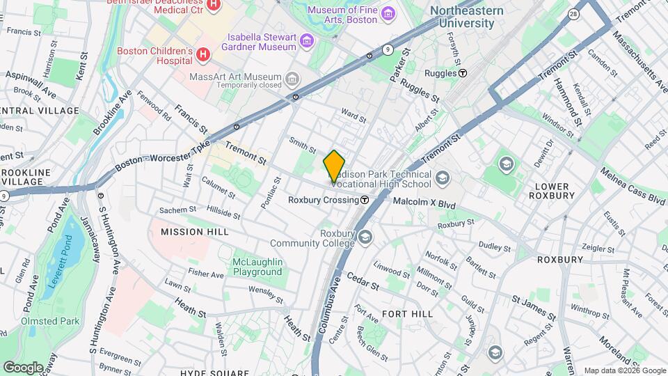 1455 Tremont St Mapa y Detalles de la Ubicación