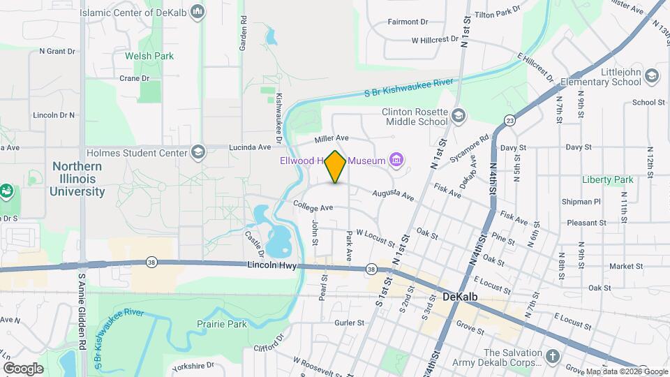 NIU Student Housing Map and Location Details