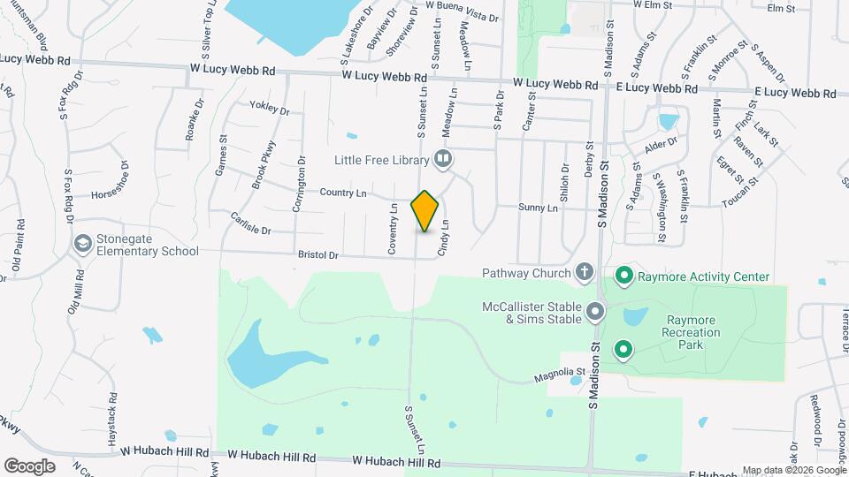 811 S Sunset Ln Map and Location Details
