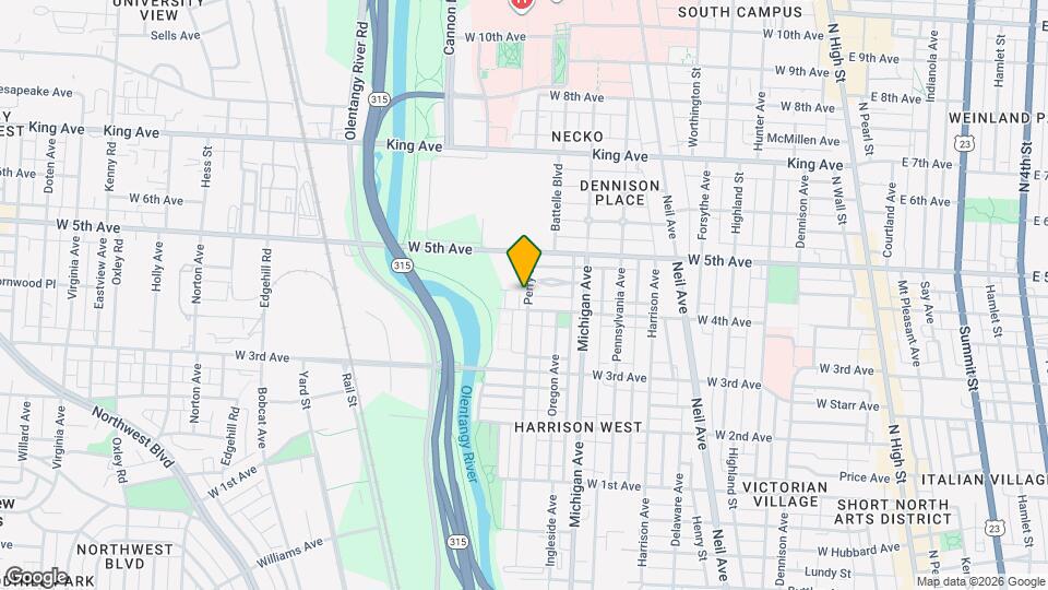 1253 Perry St Map and Location Details