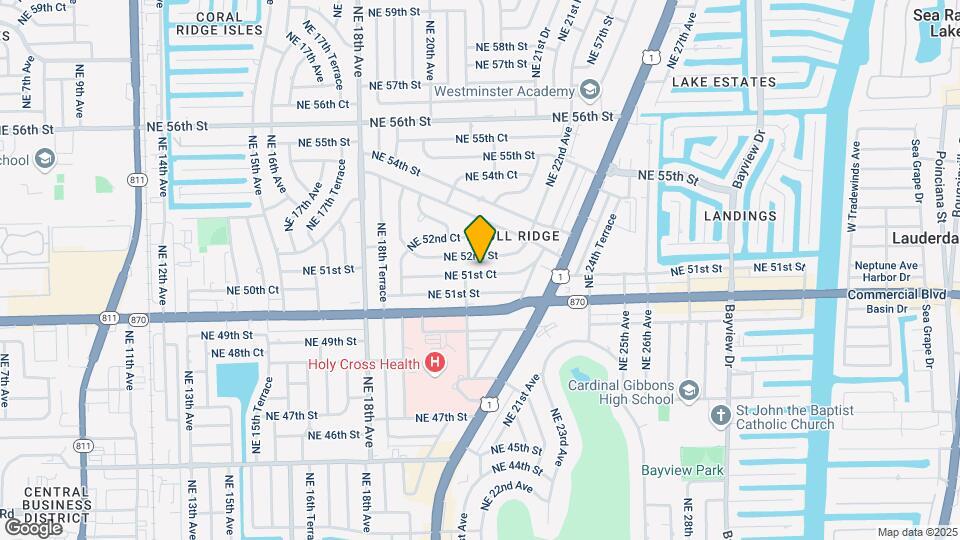 2121 NE 51st Ct Map and Location Details