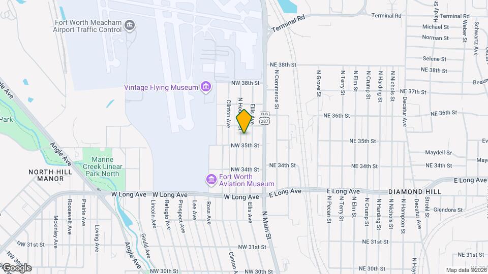 3506 N Houston St Map and Location Details