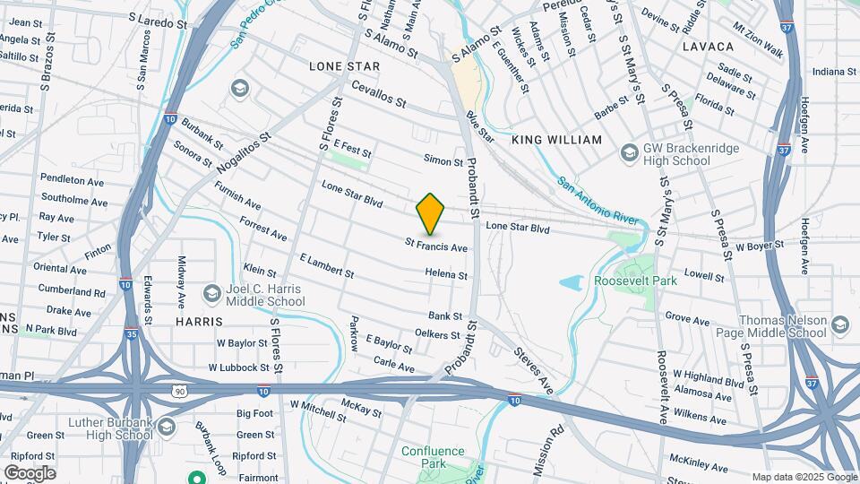 321 St Francis Ave Mapa y Detalles de la Ubicación