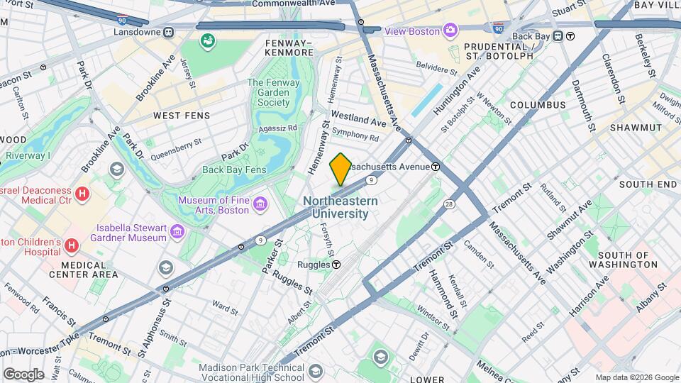 343 Huntington Ave, Unit 313-2B Mapa y Detalles de la Ubicación