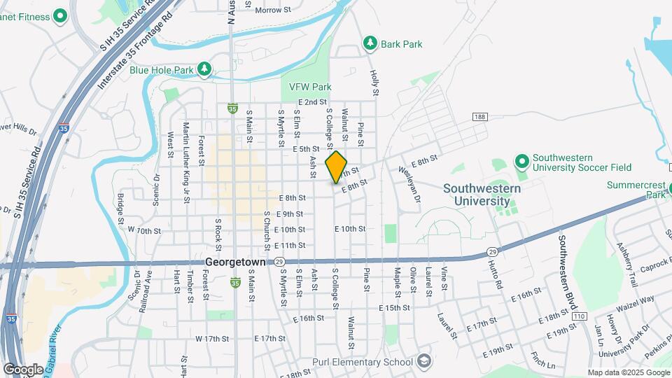 601 E 8th St Map and Location Details