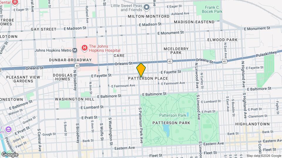 127 N Patterson Park Ave Mapa y Detalles de la Ubicación