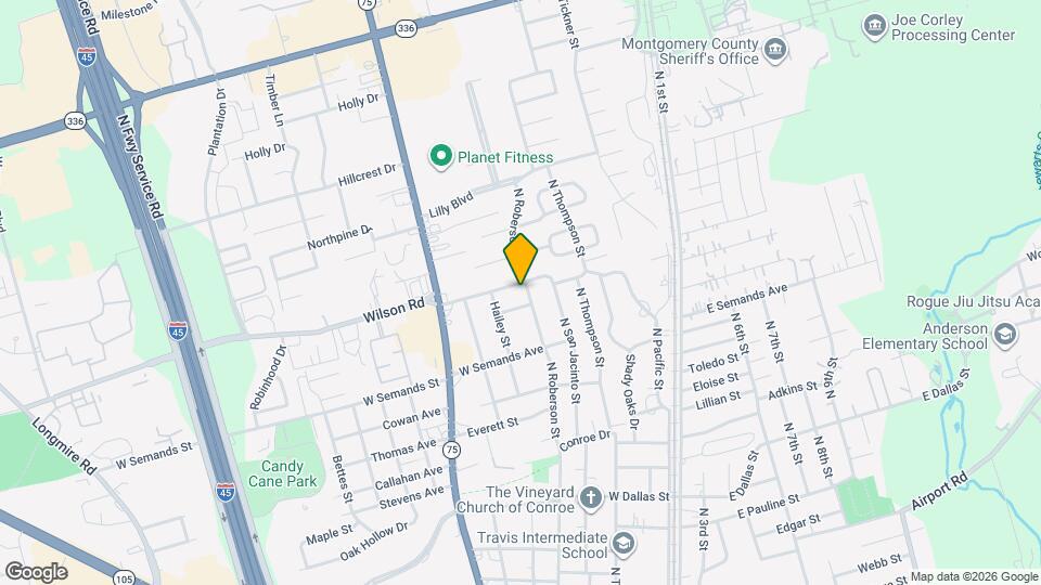 1703 N Roberson St Map and Location Details