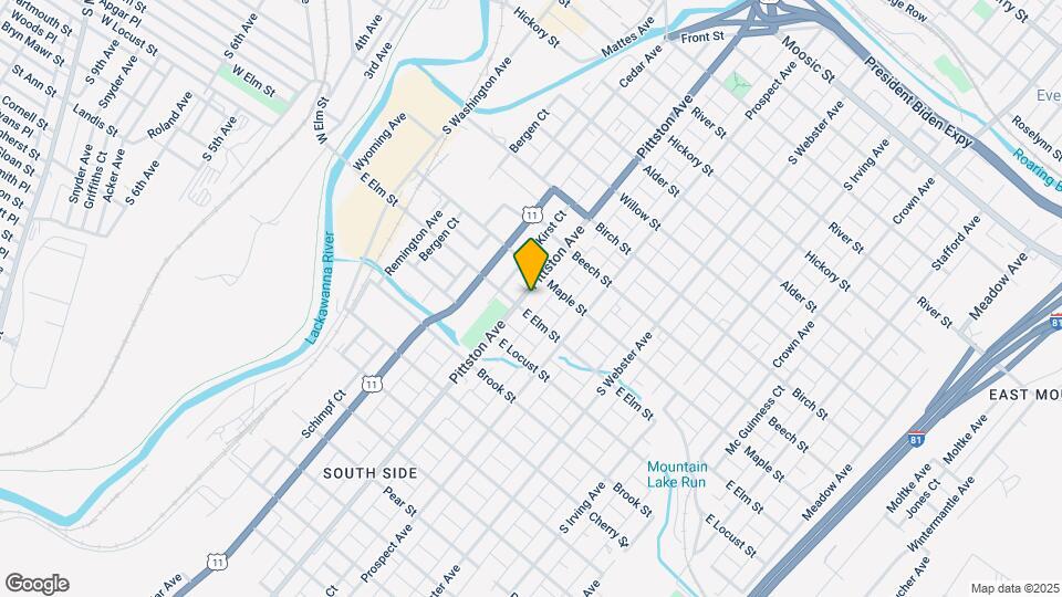 1021 Pittston Ave Map and Location Details