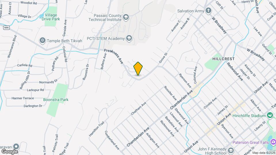 574 Preakness Ave, Unit 2 Bedroom Apartment Map and Location Details