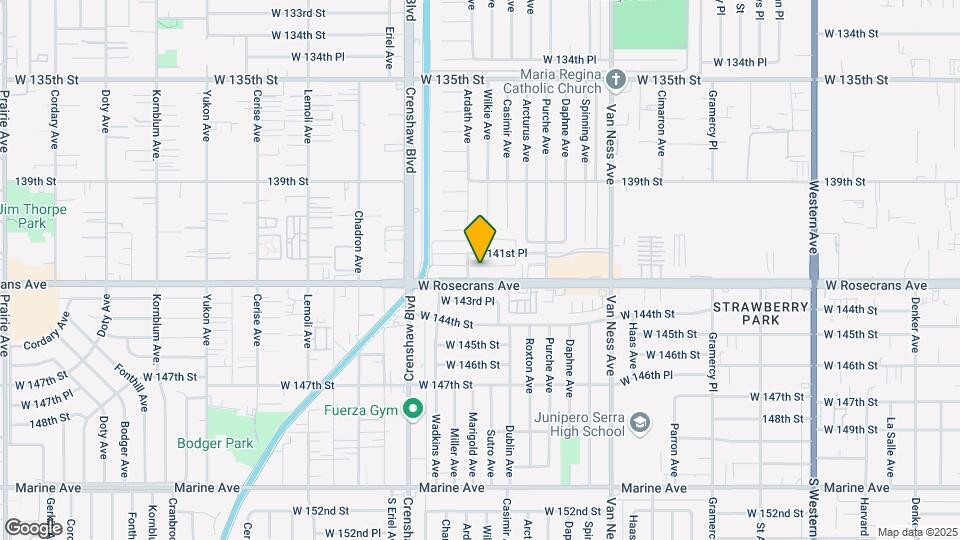 2809 W Rosecrans Ave Map and Location Details