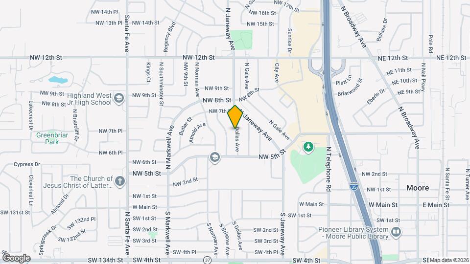 709 N Dallas Ave Map and Location Details