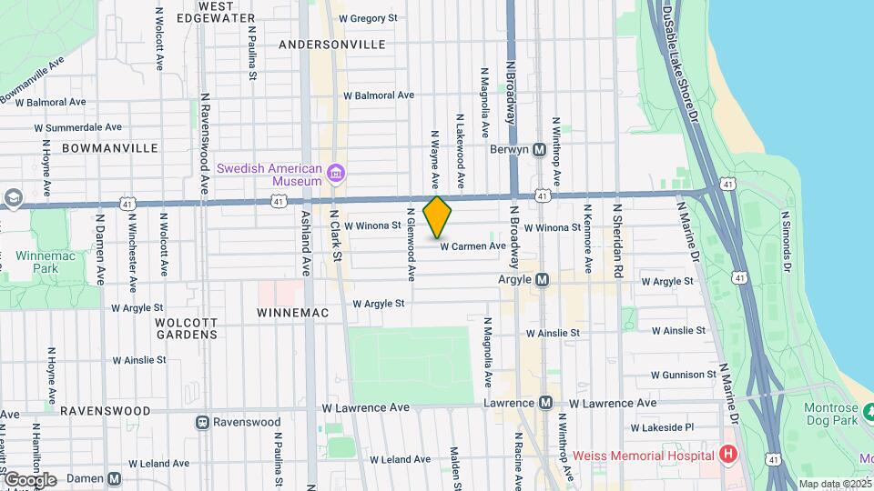 1354 W Carmen Ave, Unit G Map and Location Details