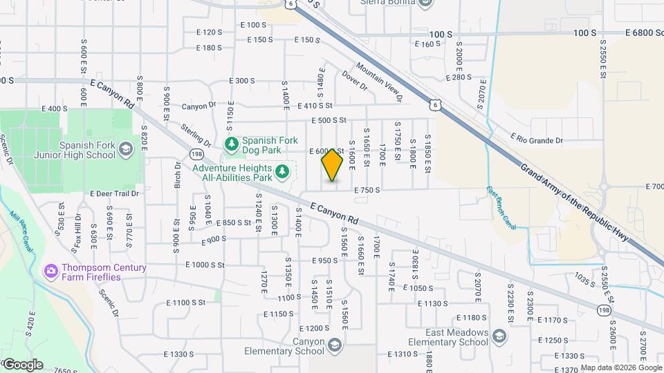 734 S 1550 E St, Unit Unit 2 Mapa y Detalles de la Ubicación