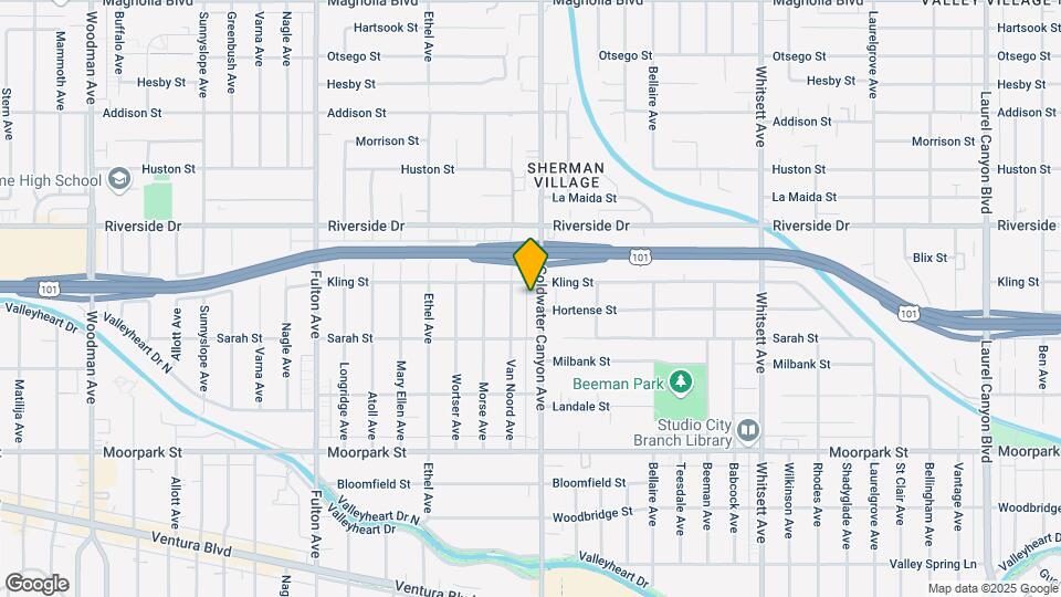 4647 Coldwater Canyon Ave Map and Location Details