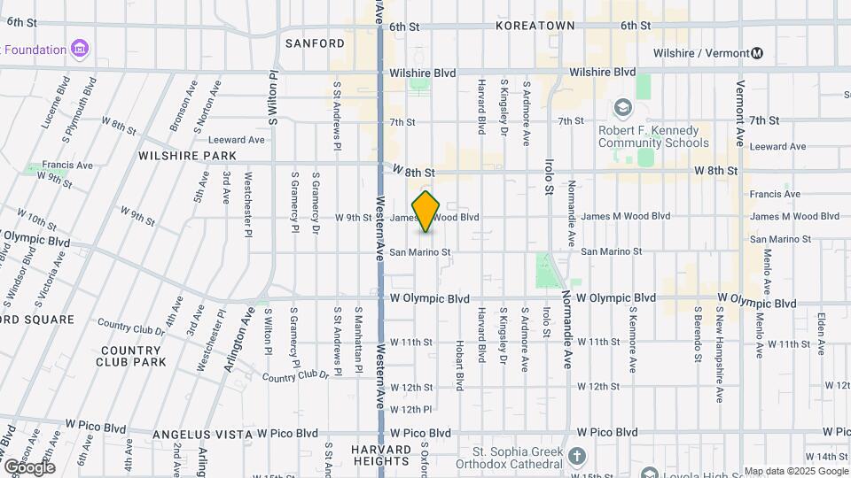 929 S Serrano Ave Map and Location Details