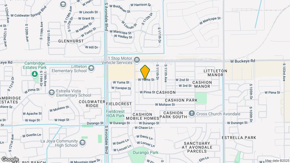1401 S 112th Dr Map and Location Details