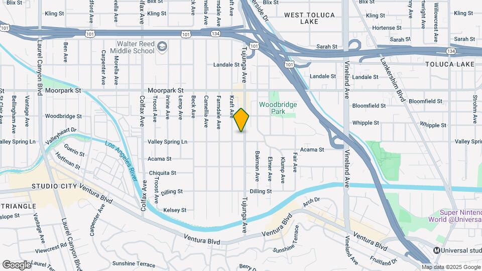 4279 Tujunga Ave Mapa y Detalles de la Ubicación