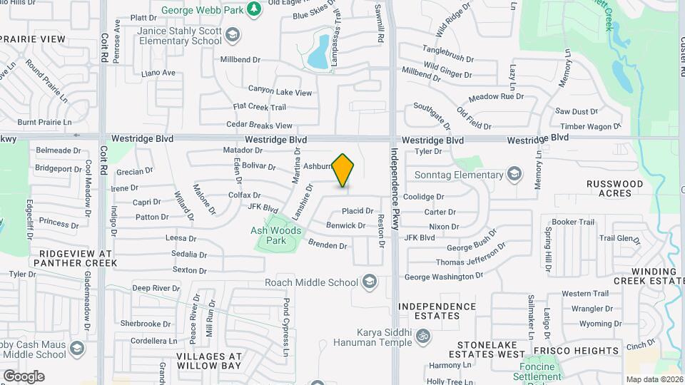 10204 Coolidge Dr Map and Location Details