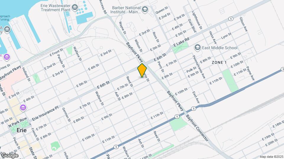 743 E 7th St Map and Location Details