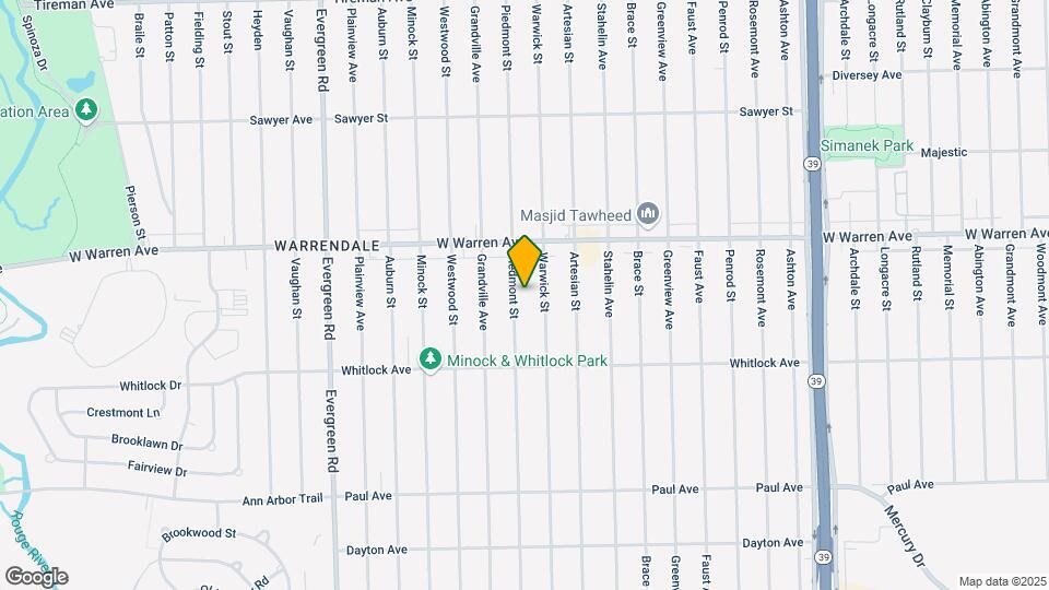 6848 Piedmont St Map and Location Details