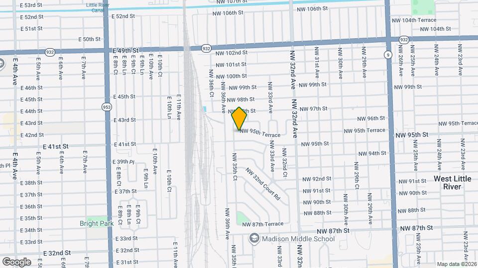 3540 NW 95th Terrace Map and Location Details