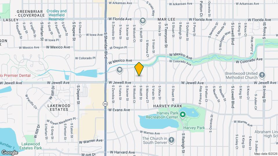 1871 S Wolff St Map and Location Details