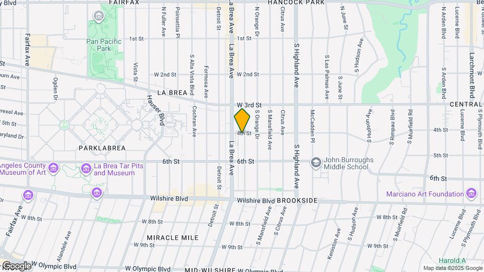 401 S Sycamore Ave Map and Location Details