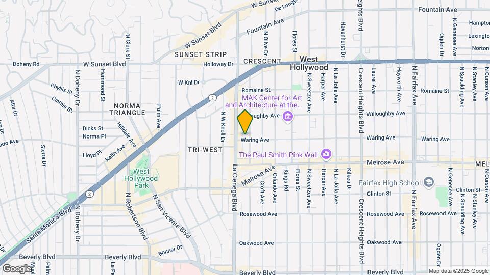 8471 Waring Ave Map and Location Details