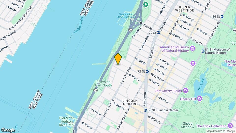 345 W 70th St Map and Location Details